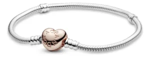 Bracelete pandora moments fecho de coração