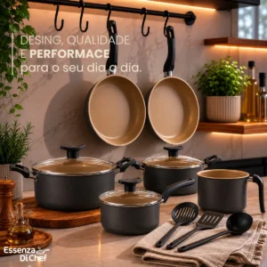 Conjunto panelas antiaderentes 10 peças