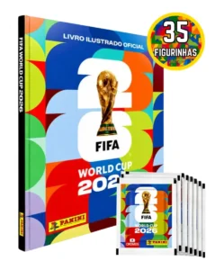 Kit Álbum Capa Dura + 35 Figurinhas Copa Do Mundo Fifa 2026