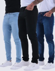 Kit 3 calças jeans masculinas