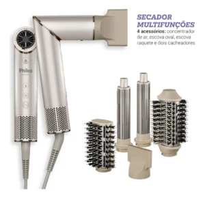 Secador de cabelos 4 em 1 dobrável, philco