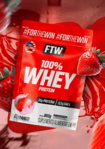 Whey Protein morango 900g, ftw