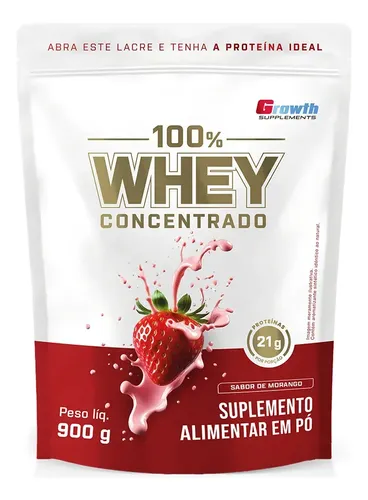 100% whey concentrado 900g growth